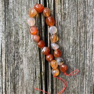 Large Carnelian Nugget Bead Half Strand